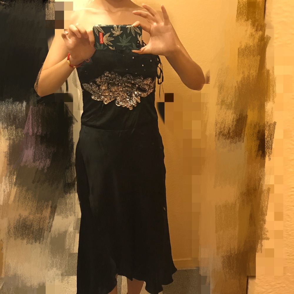 Elegant Silk Prom Dress with boning